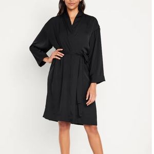 NWT OLD NAVY Satin Pajama Robe Color: Black Jack